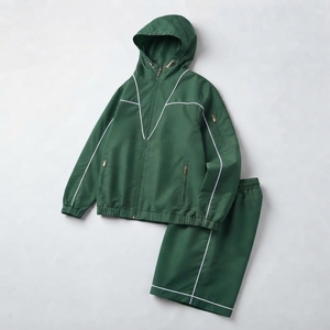 Ensembles coupe-vent respirants imprimés streetwear pour hommes – Vente en gros – Légers en polyester/nylon – Hiver – Sportifs – Poches latérales – Cordon de serrage - Product Image 3