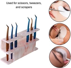 6 Hole Acrylic Tweezers <b>Holder</b> Rack Eyelash Tool Storage Stand for Lash Extension Supplies - Product Image 4