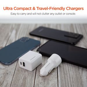 Chargeur mural/de voiture USB-C PD 20W avec chargeur de voiture 12W - Product Image 2