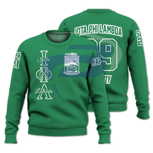 Sudadera Verde de la Hermandad Iota Phi Lambda 1921, Ropa de la Hermandad IPL con Escudo y Letras Griegas para Miembros de la Hermandad - Product Image 1