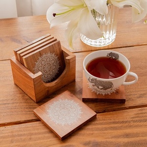 Good Quality Blank Wooden Coaster Eco-Friendly Classic Design Customized Thickness <b>Mats</b> Pads Wholesale High Quality F S - Product Image 4