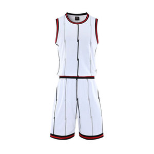 Purple Sleeveless Basketball Jersey Set With Lightning Stripes Sublimated Print Moisture Wicking Men's Regular Fit All Seasons - Product Image 4