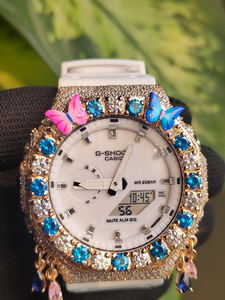 Reloj de Lujo para Hombre, G SHO, Cuarzo ETA, Mecánico, VVS, Moissanita, Estilo Ejecutivo, Hip Hop, Incrustado con Diamantes, Metal y Cuero, 3 Bar, 40 mm - Product Image 3