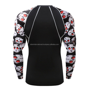 Protector de erupción de manga larga ligero para hombre para deportes Fitness transpirable estampado de sublimación ropa de entrenamiento de gimnasio - Product Image 4
