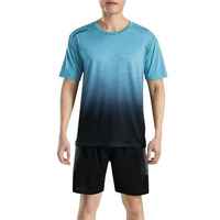 Ensemble T-shirt et short tricotés personnalisés pour hommes, imprimés, tenue de sport d'été, uniforme d'entreprise, vêtements promotionnels, vente en gros directe usine