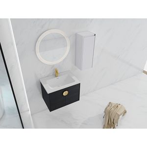 Mobile bagno sospeso da 28 pollici con lavabo in ceramica e ante a chiusura ammortizzata 00112WH 06328BCT (combinazione mobiletto) (KD) - Product Image 5