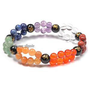 Pulsera de cuarzo con diseño de ojo malvado, pulsera de Chakra con diseño de Hamsa de cristal, venta al por mayor - Product Image 5