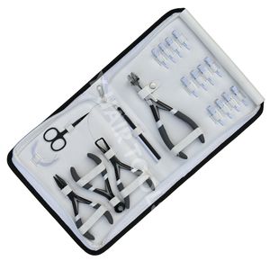 Kit d'outils tout-en-un pour extensions capillaires avec pince à bandes adhésives, sertisseur microlink, outil de retrait de perles, coupe-keratine, pinces de sectionnement et crochet à boucle - Product Image 1