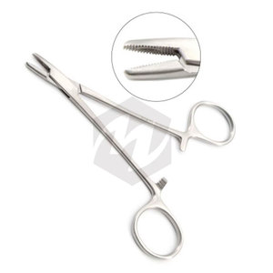 ที่จับเข็ม Derf ขนาด 4 3/4 นิ้ว ทำจากเหล็กกล้าไร้สนิมสำหรับผ่าตัด เครื่องมือแพทย์ คีมหนีบห้ามเลือด สำหรับเย็บแผล สัตวแพทย์ ทันตกรรม ด้ามจับกันลื่น - Product Image 1