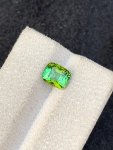 Pierre précieuse naturelle de tourmaline verte afghane, taille coussin, 2 carats, pierre lâche pour la fabrication de bijoux, bague, pendentif, collier, cristal - Product Image 3