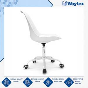 Vente exclusive de chaise de bureau LAKAR V2 blanche moderne en plastique rigide, réglable en hauteur et pivotante, pour les acheteurs en gros - Product Image 2