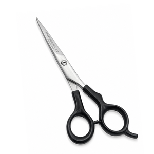 Tijeras de Peluquería Profesionales de Acero Inoxidable con Diseño Grabado y Mango de Plástico, con Una Hoja Dentada - Product Image 1