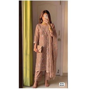 Readymade Pakistani Suit Organza Silk with Heavy Embroidery work And Sequence work Buy Direct From Supplier At Bulk - Product Image 1