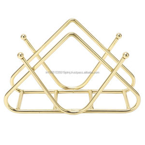 Haute qualité en gros fait à la main or Design élégant porte-serviettes en métal en acier inoxydable dessus de table porte-serviettes décoratifs - Product Image 3