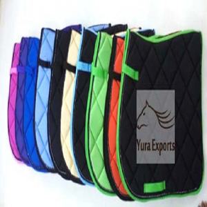 Manta de Silla de Doma Acolchada de Lujo con Diamantes Blancos, Absorbente de Sudor Premium, Ribete Dorado, Correa de Mano, Correa de Cincha, Equitación Profesional - Product Image 4