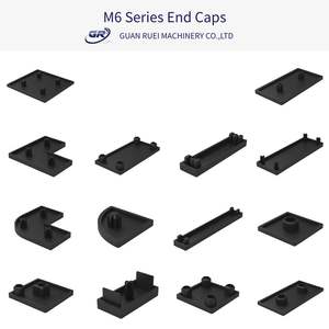 Embout d'extrusion en PVC durable série M6, ajustement précis, installation facile, système de cadre modulaire, emballé, noir, carré, GUAN - Product Image 1