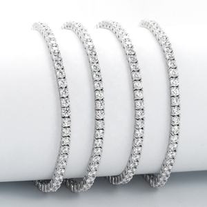 CVD Pave-set Diamond Tennis <b>Bracelet</b> Perfect For Crystal Round Cut Channel Setting Stacking Stylish Lab Diamond Tennis <b>Bracelet</b> - Product Image 3