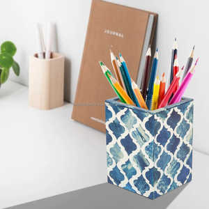 Luxury Bone Inlay Eco-Friendly Handmade Desk <b>Organizer</b> Stylish Pencil Stand Office Stationery Holder Brush Pot Tabletop - Product Image 5