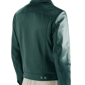 Fabricant OEM – Veste Homme Haut de Gamme à Broderie Personnalisée, Manches en Cuir et Toile, Vestes en Cuir Écologique pour Hommes - Product Image 6