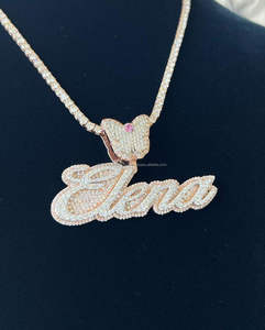 Wholesale Moissanite Diamond Personalized Name Necklace With Eason Script Pendant Sparkling Stone Details And Elegant - Product Image 5