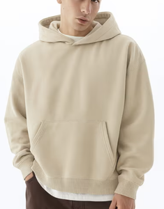 เสื้อฮู้ดดี้ผู้ชายพรีเมียมผ้าฟลีซหนา 380 GSM ผลิตแบบ OEM ขายส่ง ผลิตจากผ้าฝ้าย 65% โพลีเอสเตอร์ 35% รับทำโลโก้แบรนด์ตามสั่ง - Product Image 3