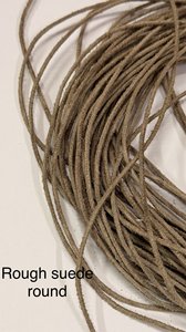Cordon en daim brut rond, brun naturel, pour la fabrication de bijoux, haute qualité PSDS - Product Image 2