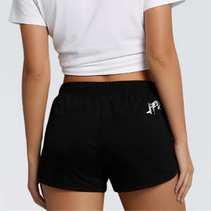 Shorts décontractés pour femmes personnalisés DTG en polyester et coton avec cordon de serrage, imprimé graphique personnalisé, coupe décontractée, pour un usage quotidien - Product Image 2