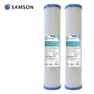 Filtre à eau certifié WQA, cartouche catalytique en bloc de carbone 20 x 4.5 Big Blue, qualité domestique fiable - Product Image 1