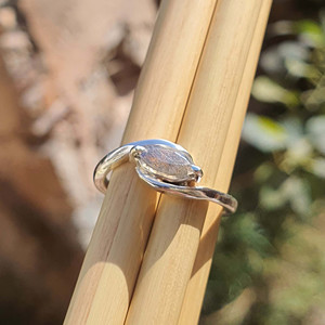 Anillo de Labradorita Marquise de Plata de Ley 925 para Mujer, Joyería Clásica de Compromiso y Boda, Elegante Chapado en Oro, Venta al por Mayor - Product Image 6