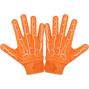 Guantes de Fútbol Americano Hechos a Mano, Transpirables, Talla Grande, con Agarre Antideslizante en la Palma, Dedos Completos Ajustables - Product Image 1