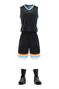 Camiseta Deportiva Unisex Negra con Cuello en V, Estampado Frontal, Absorbente de Humedad, de Poliéster, para Todas las Temporadas, Color Sólido - Product Image 5