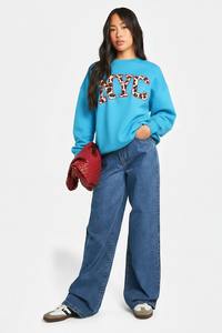 Sudadera con capucha de invierno para mujer, con lentejuelas y distintivo frontal, de manga larga, de felpa de algodón, holgada, informal, para estar en casa - Product Image 2