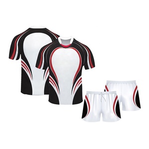 High Quality Rugby Uniform Sets New <b>Design</b> Quick Dry Breathable Anti-Bacterial Summer Polyester Customized Colors Logo OEM - Product Image 1