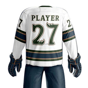 Maillot de hockey sur glace unisexe avec logo personnalisé, 100% polyester, respirant, léger, sublimé, col en V - Product Image 6