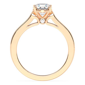 Bague de fiançailles REYES, nouvelle arrivée, coupe ronde, 1,06 carat, moissanite, or massif 14 carats, cadeaux de mariage, bijoux fins pour femmes - Product Image 6