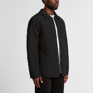 Chaqueta Bomber Negra para Hombre MANWA, Cuello Camisero, Cierre de Cremallera, Informal, de Invierno, Gruesa, de Secado Rápido, Rellena de Algodón - Product Image 3