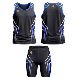 Conjunto de uniforme deportivo personalizado para atletismo, camiseta y pantalones cortos para club escolar y equipo deportivo. - Product Image 2