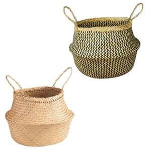 Cesta Decorativa Hecha a Mano de la Marca PHU HAO, Cesta de Mimbre para Sala de Estar, Dormitorio, Organización del Hogar - Product Image 1