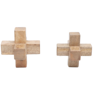 ไม้กางเขนตกแต่ง ของตกแต่งบ้านจากไม้ธรรมชาติ |   ขายส่ง OEM - Product Image 3