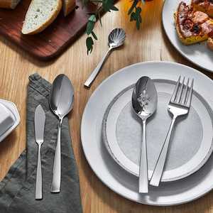 Juego de Cubiertos de Acero Inoxidable Plateado, 5 Piezas, con Diseño Floral, Cuchara, Tenedor y Cuchillo, Suministros para Restaurantes, Larga Duración, Calidad - Product Image 5