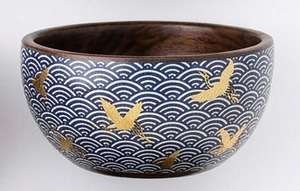 Bol de service artisanal en coque de noix de coco, motif floral gravé vintage, pour salade de fruits, cadeau, taille personnalisée, avec couvercle - Product Image 4