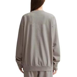 Sudadera Oversize de Cuello Redondo para Mujer, Manga Larga, Hombros Caídos, Color Liso, Tejido de Algodón, Top Casual de Otoño - Product Image 4