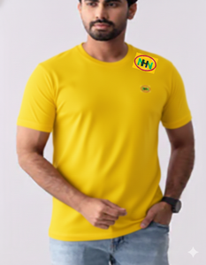 Camiseta de cuello alto de algodón 100% para hombre, transpirable, de secado rápido, lisa, teñida con hilo, con técnicas de lavado, informal. - Product Image 6