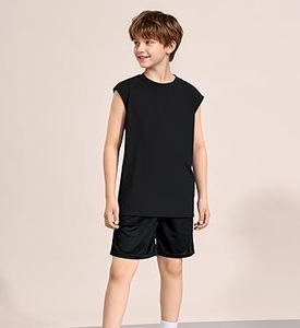 Wholesale Tank Top Crewneck Sleeveless Children's Kids Tops T-Shirts Undershirt Baby Tank Tops Singlets <b>Vests</b> - Product Image 4