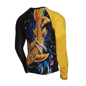 Grappling MMA Rash Guard <b>Design</b> Your Own Digital Print <b>Compression</b> <b>Shirt</b> BJJ <b>Custom</b> Printed Men's Anti-Bacterial UPF50 Fortleo - Product Image 3