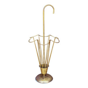 Porte-parapluie vintage en métal, finition laiton antique, structure autoportante, grande capacité, décoration d'intérieur - Product Image 3