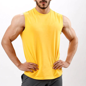 Débardeur sans manches côtelé à col rond 100 % polyester pour homme, style Trench American, grande taille, idéal pour la gym et le sport – Vente en gros - Product Image 4