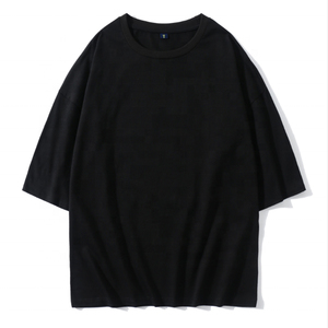 High Quality Solid Color Blanks Cotton Custom Printed Front Plus Size Round Neck Short Sleeve T-Shirt Breathable - Product Image 2