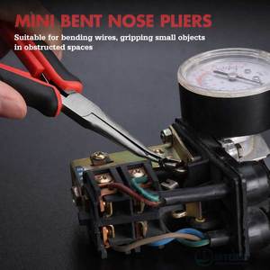 2 Piece 6 Inch Stainless Steel Mini Long Nose Bent Needle Nose <b>Pliers</b> <b>Set</b> Jewelry Making Wire Wrapping Bending Grip Tools - Product Image 5