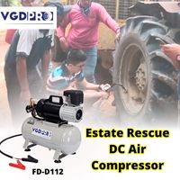 Machine de compresseur d'air sans huile pour petit camion robuste professionnel résistant aux intempéries 24V DC avec réservoir de 12 litres
